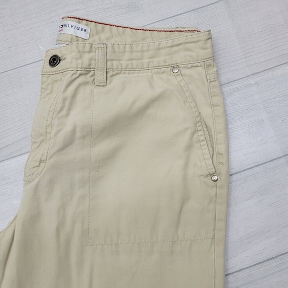 ❤️💙TOMMY HILFIGER💙❤️ Khaki Ankle Length Cropped Pants Size 10 Business Casual - Picture 5 of 9